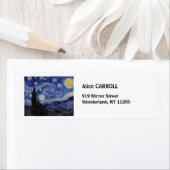 Étiquette Vincent Van Gogh - La nuit étoilée (En situation)