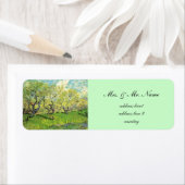 Étiquette Vincent van Gogh, Orchard à Blossom (En situation)