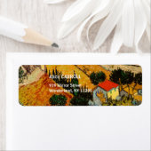 Étiquette Vincent van Gogh - Paysage, Maison et Plowman (En situation)