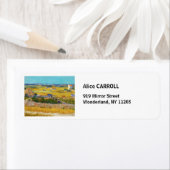 Étiquette Vincent van Gogh - Récolte à La Crau (En situation)