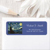 Étiquette Vincent van Gogh, Starry Night (En situation)