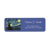 Étiquette Vincent van Gogh, Starry Night (Devant)