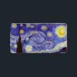 Étiquette Vincent Van Gogh Starry Nuit Vintage Art<br><div class="desc">Vincent van Gogh Starry Night Art Peinture Starry Night est un tableau de l'artiste post-impressionniste néerlandais Vincent van Gogh. Le ciel bleu de la nuit est rempli de nuages tourbillonnants, d'étoiles et d'une lune brillante croissant. La Nuit étoilée est la seule nocturne de la série de vues depuis la fenêtre...</div>