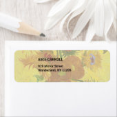 Étiquette Vincent van Gogh - Vase avec quinze tournesols (En situation)