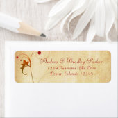 Étiquette Vine Berries Mariage de automne Adresse de retour (En situation)