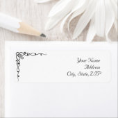 Étiquette Vine du coin de noeud celtique noir (En situation)