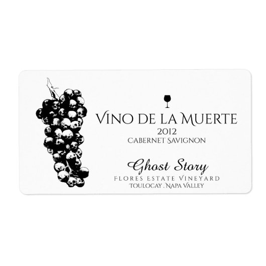 étiquette vino de la muerte (Devant)