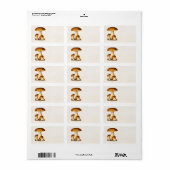 Étiquette Vintage 1800 s Mushroom Edible Mushrooms (Feuille entière)