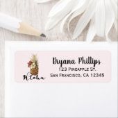 Étiquette Vintage Aigle tropicale Hibiscus Mariage floral (En situation)