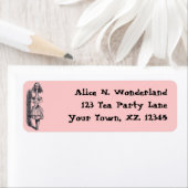 Étiquette Vintage Alice au pays des merveilles (En situation)