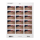 Étiquette Vintage American Flag (Feuille entière)
