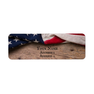 Étiquette Vintage American Flag