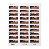 Étiquette Vintage American Flag (Feuille entière)