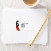 Étiquette Vintage American Flag (En situation)