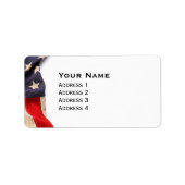 Étiquette Vintage American Flag (Devant)