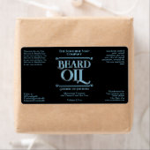 Étiquette Vintage Black Beard Oil Bottle Label (En situation)