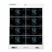 Étiquette Vintage Black Beard Oil Bottle Label (Feuille entière)