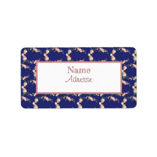 Étiquette Vintage Blütenkranz Adressaufkleber