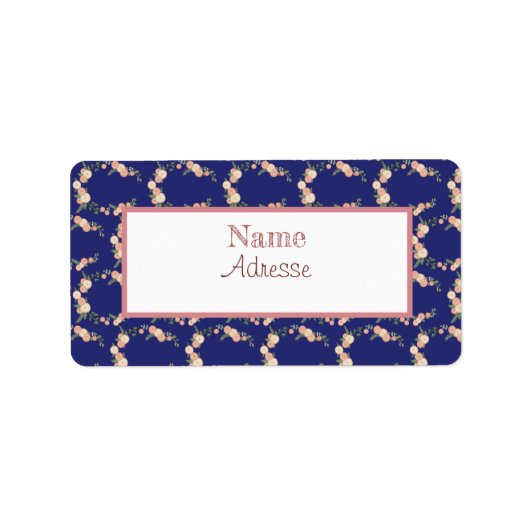 Étiquette Vintage Blütenkranz Adressaufkleber (Devant)