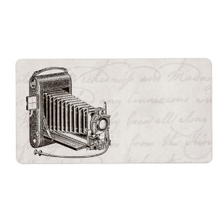 Étiquette Vintage Camera