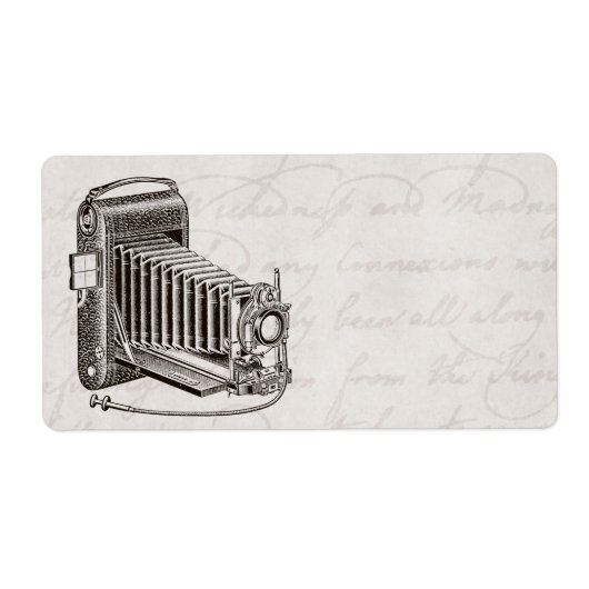 Étiquette Vintage Camera (Devant)