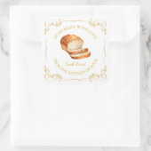 Étiquette vintage Carré de pain frais fait maison (Sac)