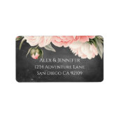 Étiquette Vintage Chalkboard Boho Floral wedding  (Devant)