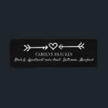 Étiquette Vintage Chalkboard Cute Heart Flèche | MARIAGE<br><div class="desc">Vintage Chalkboard Cute Heart Flèche | MARIAGE</div>