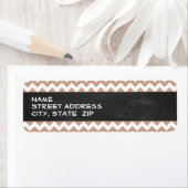 Étiquette Vintage Chalkboard look; Brown Chevron Motif (En situation)
