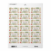 Étiquette Vintage Chic Floral Mariage (Feuille entière)