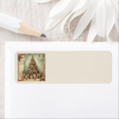 Étiquette Vintage Christmas Address Labels (En situation)