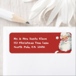 Étiquette Vintage Christmas, Jolly Winking Santa Claus<br><div class="desc">Vintage illustration Christmas holiday design featuring a happy,  jolly Santa Claus wearing a hat and winking as if he has a secret. Ho,  ho,  ho,  Merry Christmas!</div>