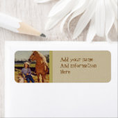 Étiquette Vintage Cowgirl (En situation)