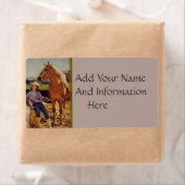 Étiquette Vintage Cowgirl (En situation)