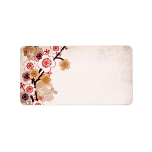 Étiquette vintage d'Avery de sakuras
