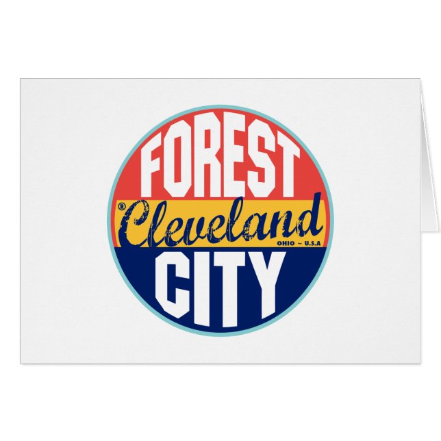 Étiquette vintage de Cleveland (Devant Horizontal)