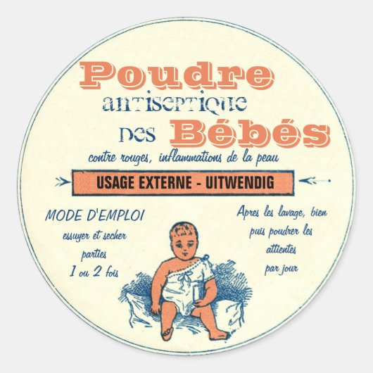 Étiquette vintage de cosmétiques français pour pro (Devant)