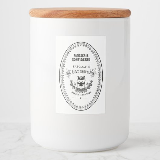 Étiquette vintage de la pâtisserie française (Devant)