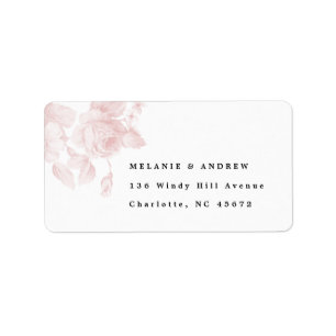 Étiquette vintage de l'adresse de retour