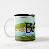 Étiquette vintage de raisin pour Bari Italie Mug (Gauche)