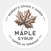 Étiquette vintage de sirop d'érable (Devant)