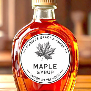 Étiquette vintage de sirop d'érable