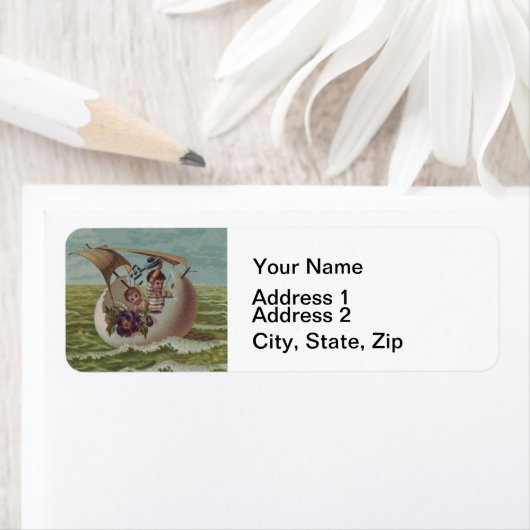 Étiquette Vintage Easter (En situation)