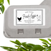 Étiquette vintage farmhouse egg carton Label