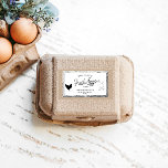 Étiquette vintage farmhouse egg carton Label<br><div class="desc">Upgrade your homestead or family farm with this beautiful vintage egg carton sticker that coffee stain circle with chicken illustration. Customize with your own family name and be sure to check out our store for more items from this collection and choose between different colors that suit your needs.</div>