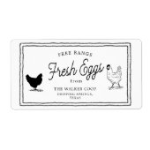 Étiquette vintage farmhouse egg carton Label (Devant)