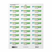Étiquette Vintage Floral (Feuille entière)