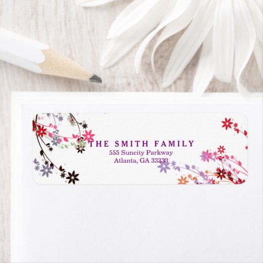 Étiquette Vintage Floral (En situation)