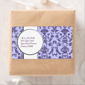 Étiquette Vintage Florentine Damask (Lilac) (En situation)