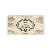 Étiquette Vintage frame tan parchment dropper bottle label (Devant)